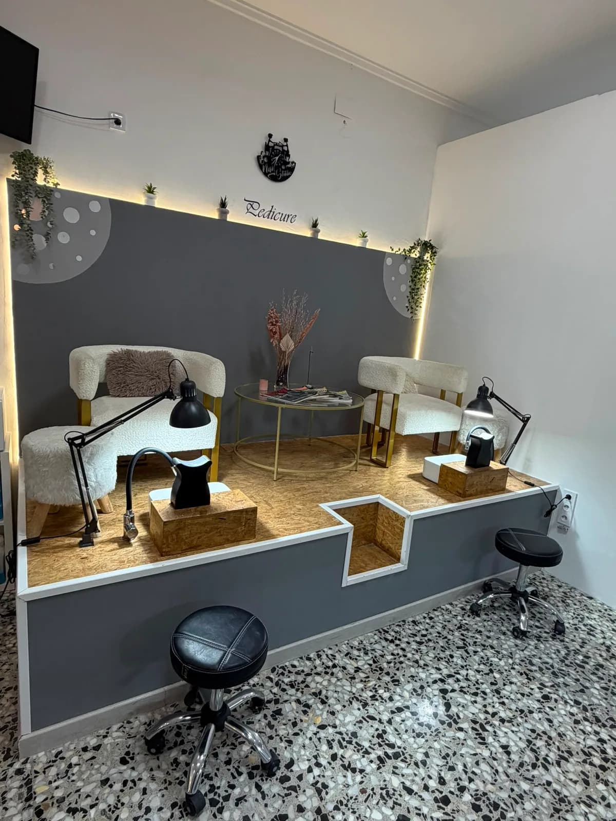 Zona de pedicura y tratamientos